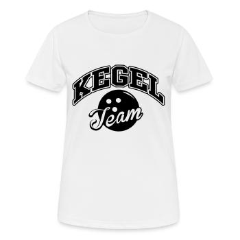 Kegel Team - Frauen T-Shirt atmungsaktiv - Weiß - Vorne - AI Model Female 172 dark (172cm)