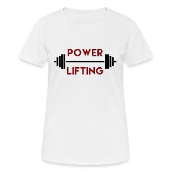 Gewichtheben, Power Lifting, Krafttraining - Frauen T-Shirt atmungsaktiv - Weiß - Vorne - AI Model Female 172 dark (172cm)
