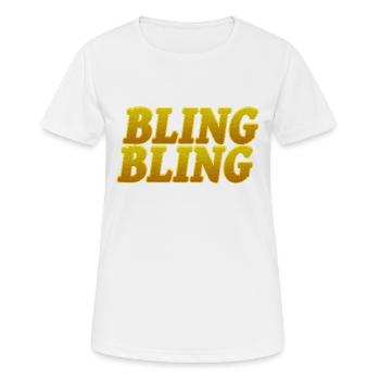 Bling Bling - T-shirt respirant Femme - blanc - Devant - AI Model Female 172 dark (172cm)