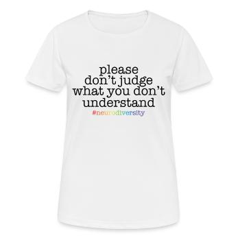 Neurodiversity - Women's Breathable T-Shirt - white - Front - AI Model Female 172 dark (172cm)