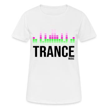 Citation de musique trance - T-shirt respirant Femme - blanc - Devant - AI Model Female 172 dark (172cm)