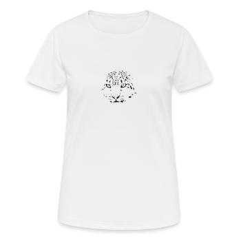 Schneeleopard - Frauen T-Shirt atmungsaktiv - Weiß - Vorne - AI Model Female 172 dark (172cm)