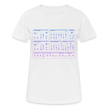 Synthesizer | Gradient Synth - Women's Breathable T-Shirt - white - Front - AI Model Female 172 dark (172cm)
