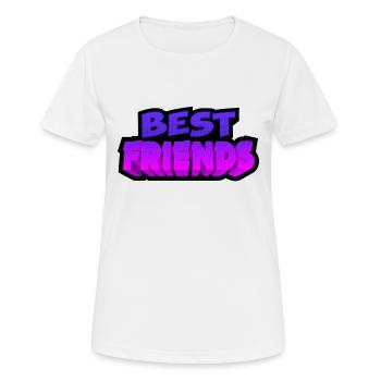 best friends | beste freunde - Frauen T-Shirt atmungsaktiv - Weiß - Vorne - AI Model Female 172 dark (172cm)