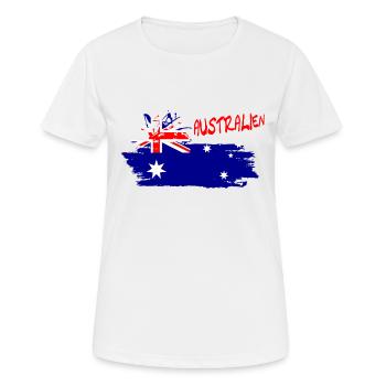 Australia Australien - Frauen T-Shirt atmungsaktiv - Weiß - Vorne - AI Model Female 172 dark (172cm)