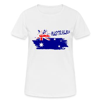 Austrailien Australia - Frauen T-Shirt atmungsaktiv - Weiß - Vorne - AI Model Female 172 dark (172cm)