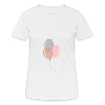 Luftballons rosa braun silber - Frauen T-Shirt atmungsaktiv - Weiß - Vorne - AI Model Female 172 dark (172cm)