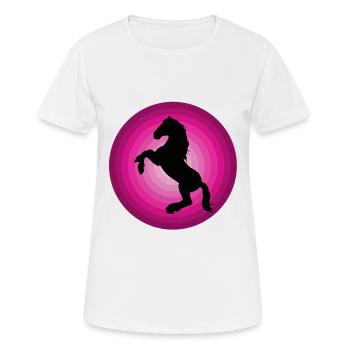 Pferd Pferde Reiten Reitsport Pony Western Shirt - Frauen T-Shirt atmungsaktiv - Weiß - Vorne - AI Model Female 172 dark (172cm)