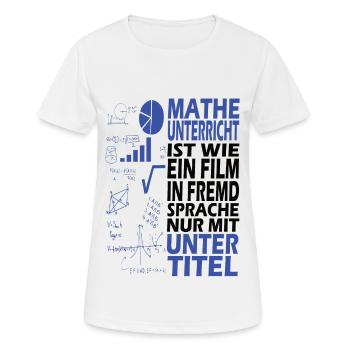 Math school student profession gift - Women's Breathable T-Shirt - white - Front - AI Model Female 172 dark (172cm)