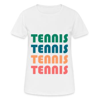Tennis Tennis Tennis Tennis - Frauen T-Shirt atmungsaktiv - Weiß - Vorne - AI Model Female 172 dark (172cm)