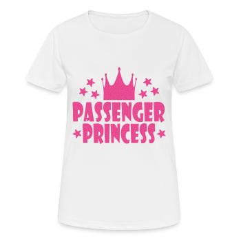 PASSENGER PRINCESS - Women's Breathable T-Shirt - white - Front - AI Model Female 172 dark (172cm)