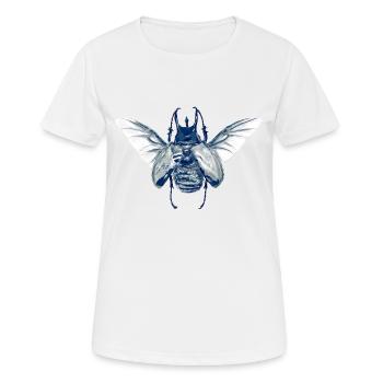 Chalcosoma Keyboh - Frauen T-Shirt atmungsaktiv - Weiß - Vorne - AI Model Female 172 dark (172cm)