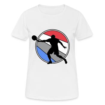 tischtennis pingpong tischtennisspieler - Frauen T-Shirt atmungsaktiv - Weiß - Vorne - AI Model Female 172 dark (172cm)