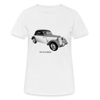 IFA F8 convertible DDR Zwickau - T-shirt respirant Femme - blanc - Devant - AI Model Female 172 dark (172cm)