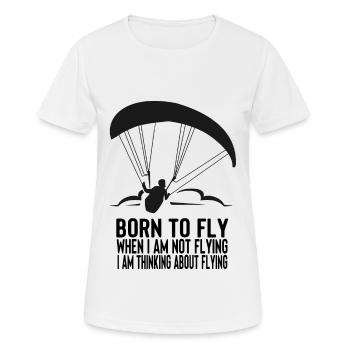 Gleitschirmfliegen - Frauen T-Shirt atmungsaktiv - Weiß - Vorne - AI Model Female 172 dark (172cm)