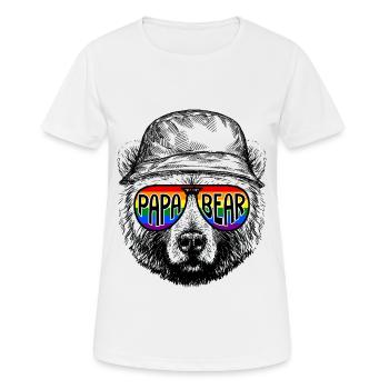 LGBT Homosexueller Vater Vatertag - Frauen T-Shirt atmungsaktiv - Weiß - Vorne - AI Model Female 172 dark (172cm)