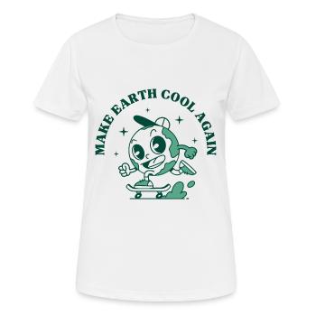 Rendez la Terre à nouveau fraîche - T-shirt respirant Femme - blanc - Devant - AI Model Female 172 dark (172cm)