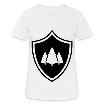 Tree Coat of Arms Forest Fir - Women's Breathable T-Shirt - white - Front - AI Model Female 172 dark (172cm)