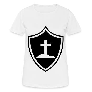 Armoiries croisées - T-shirt respirant Femme - blanc - Devant - AI Model Female 172 dark (172cm)