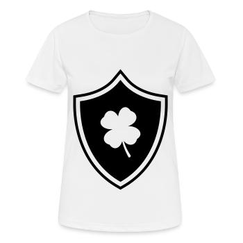 Armoiries du trèfle - T-shirt respirant Femme - blanc - Devant - AI Model Female 172 dark (172cm)
