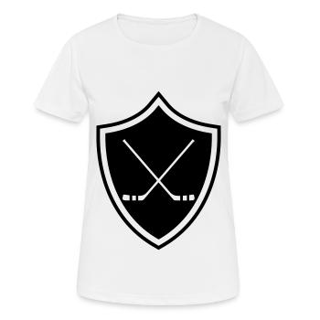 Ice hockey crest hockey sticks - Women's Breathable T-Shirt - white - Front - AI Model Female 172 dark (172cm)
