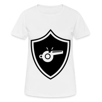 Whistle Pipe Armoiries - T-shirt respirant Femme - blanc - Devant - AI Model Female 172 dark (172cm)