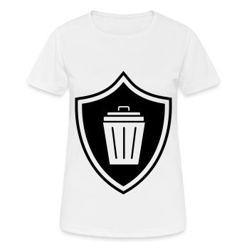 Armoiries de la poubelle - T-shirt respirant Femme - blanc - Devant - AI Model Female 172 dark (172cm)