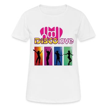 Disco Love Dance - T-shirt respirant Femme - blanc - Devant - AI Model Female 172 dark (172cm)