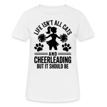 Cheerleading disant drôle Cheerleading cadeau - T-shirt respirant Femme - blanc - Devant - AI Model Female 172 dark (172cm)