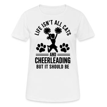 Cheerleading disant drôle Cheerleading cadeau - T-shirt respirant Femme - blanc - Devant - AI Model Female 172 dark (172cm)