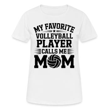 volley-ball dire drôle de cadeau de volley-ball - T-shirt respirant Femme - blanc - Devant - AI Model Female 172 dark (172cm)