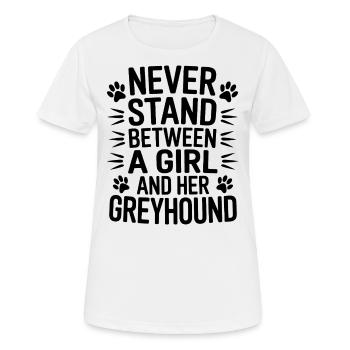 Greyhound Saying, Greyhound Joke, Greyhound Gift - Women's Breathable T-Shirt - white - Front - AI Model Female 172 dark (172cm)