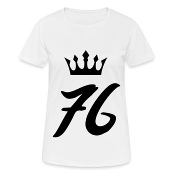76 Couronne numérique - T-shirt respirant Femme - blanc - Devant - AI Model Female 172 dark (172cm)