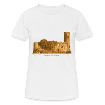 Ardeck Burg Ruine Holzheim Rheinland-Pfalz - Frauen T-Shirt atmungsaktiv - Weiß - Vorne - AI Model Female 172 dark (172cm)