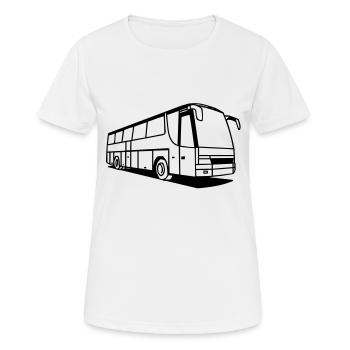 S 315 HD Reisebus - Frauen T-Shirt atmungsaktiv - Weiß - Vorne - AI Model Female 172 dark (172cm)
