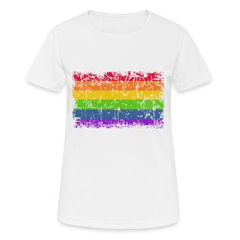 Rainbow Flag Vintage - Women's Breathable T-Shirt - white - Front - AI Model Female 172 dark (172cm)
