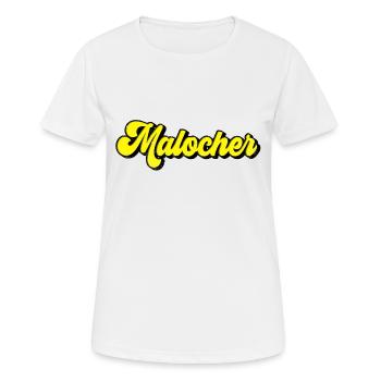 Malocher - Frauen T-Shirt atmungsaktiv - Weiß - Vorne - AI Model Female 172 dark (172cm)