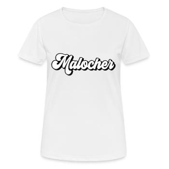 Malocher - Frauen T-Shirt atmungsaktiv - Weiß - Vorne - AI Model Female 172 dark (172cm)
