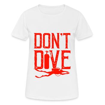 plongeurs plongeurs - T-shirt respirant Femme - blanc - Devant - AI Model Female 172 dark (172cm)