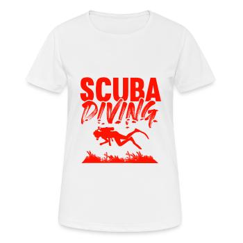 scuba tauchen - Frauen T-Shirt atmungsaktiv - Weiß - Vorne - AI Model Female 172 dark (172cm)