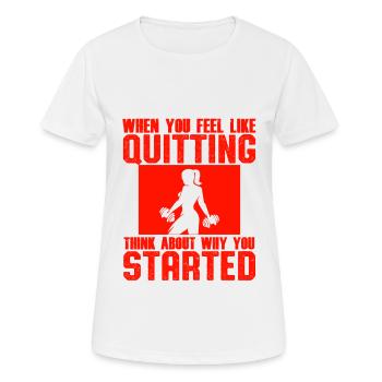 ne renoncez pas à la forme physique - T-shirt respirant Femme - blanc - Devant - AI Model Female 172 dark (172cm)
