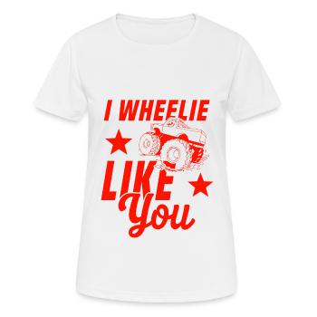 roue de camion - T-shirt respirant Femme - blanc - Devant - AI Model Female 172 dark (172cm)