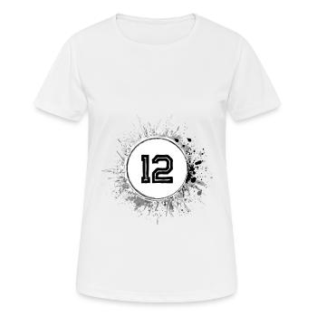 12 Nombre d’objets blob - T-shirt respirant Femme - blanc - Devant - AI Model Female 172 dark (172cm)
