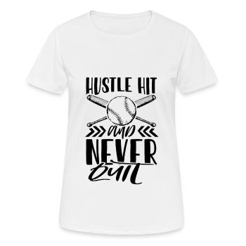 baseball hustle - Frauen T-Shirt atmungsaktiv - Weiß - Vorne - AI Model Female 172 dark (172cm)