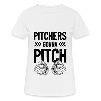 Lanceur de baseball - T-shirt respirant Femme - blanc - Devant - AI Model Female 172 dark (172cm)