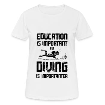 ausbildung tauchen - Frauen T-Shirt atmungsaktiv - Weiß - Vorne - AI Model Female 172 dark (172cm)