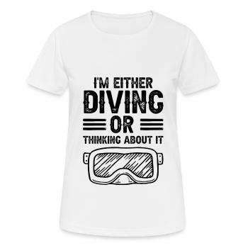 Tauchen scuba diving - Frauen T-Shirt atmungsaktiv - Weiß - Vorne - AI Model Female 172 dark (172cm)
