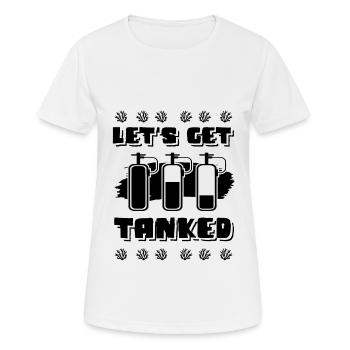 Tauchen scuba diving - Frauen T-Shirt atmungsaktiv - Weiß - Vorne - AI Model Female 172 dark (172cm)