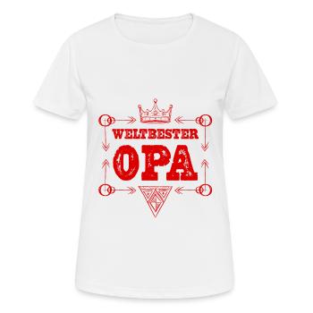 Weltbester Opa - Frauen T-Shirt atmungsaktiv - Weiß - Vorne - AI Model Female 172 dark (172cm)