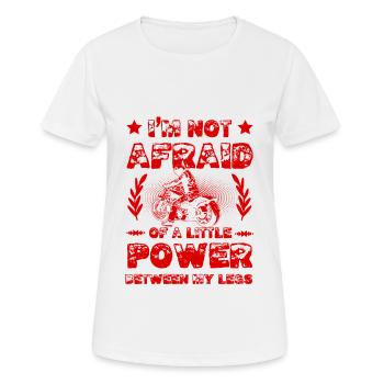 Puissance de la moto - T-shirt respirant Femme - blanc - Devant - AI Model Female 172 dark (172cm)